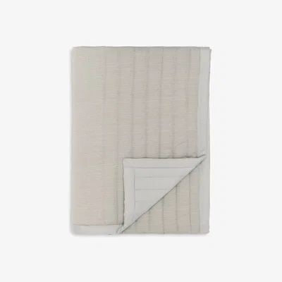 John Lewis Bedeck of Belfast Cora Cotton Quilted Throw, Light Grey