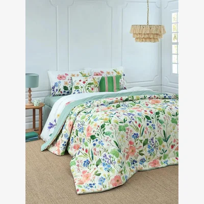 John Lewis bluebellgray Berneray Quilted Bedspread, Multi