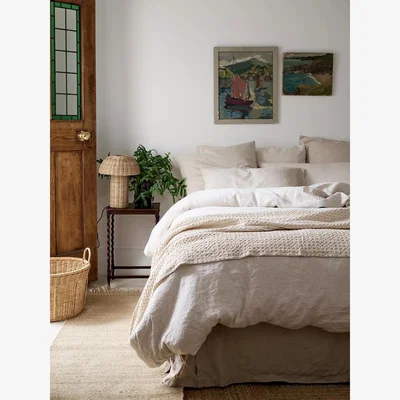 John Lewis Piglet in Bed Textured Waffle Throw, Oat Milk, L220 x W130cm