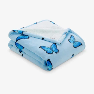 John Lewis Skinnydip Butterfly Throw, Blue