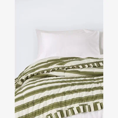 John Lewis John Lewis x Sanderson Pinetum Quilted Frilled Bedspread