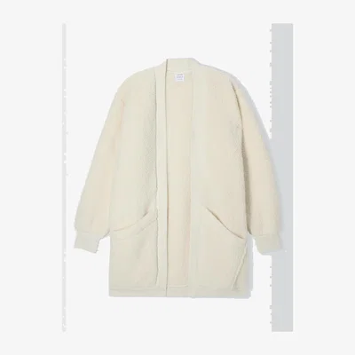 John Lewis John Lewis Borg Throw On Cardigan, Ivory