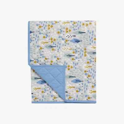 John Lewis John Lewis ANYDAY Winter Forest Reversible Quilted Bedspread, Blue/Multi