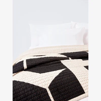 John Lewis John Lewis x John Cooper Thwaite Geo Quilted Bedspread, Monochrome