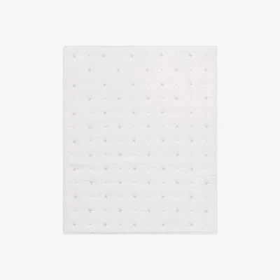 John Lewis John Lewis Cotton Star Quilted Bedspread, White