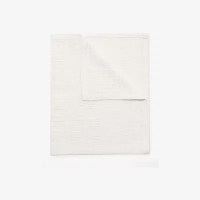 John Lewis ANYDAY John Lewis & Partners Cellular Cot/Cotbed Blanket, 160 x 130cm, Pack of 2, White