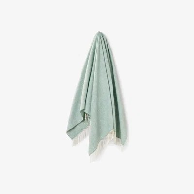 John Lewis Bronte by Moon Herringbone Merino Wool Throw, Eucalyptus