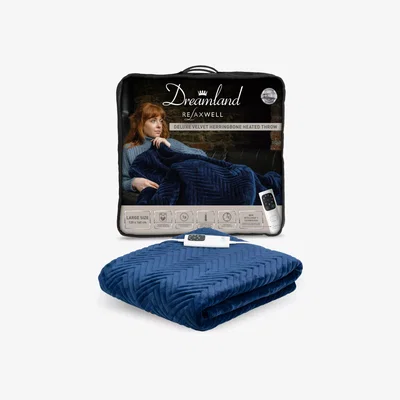 John Lewis Dreamland Heated Velvet Herringbone Quilted Throw
