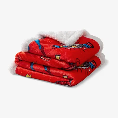 John Lewis Marvel Spiderman Sherpa Fleece Throw
