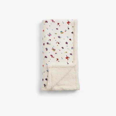 John Lewis little home at John Lewis Butterflies Sherpa Fleece Throw, Multi