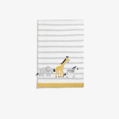 John Lewis John Lewis & Partners Safari Friends Cotton Blanket, 100 x 75cm