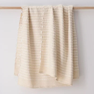John Lewis west elm Soft Corded Throw, Natural