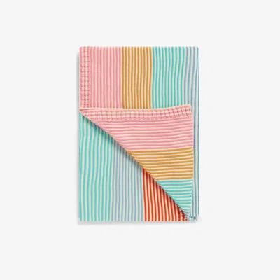 John Lewis Harlequin Hide & Seek Striped Knitted Throw, Multi