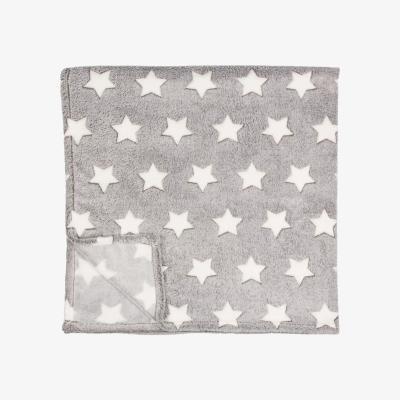 John Lewis little home at John Lewis Star Fleece Throw, Grey