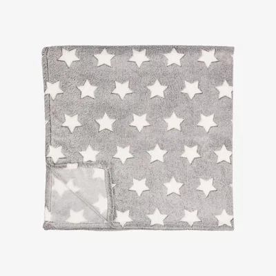 John Lewis little home at John Lewis Star Fleece Throw, Grey