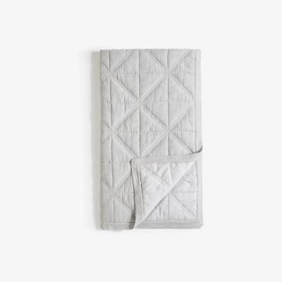 John Lewis John Lewis & Partners Triangle Quilted Bedspread, Grey