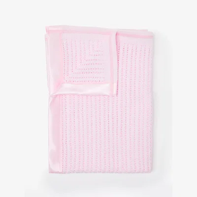 John Lewis John Lewis & Partners Baby GOTS Organic Cotton Cellular Pram Blanket, 90 x 70cm