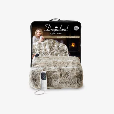 John Lewis Dreamland Alaskan Husky Faux Fur Throw