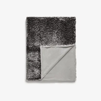 John Lewis John Lewis & Partners Faux Fur Throw, Arctic Ocelot