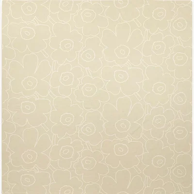 John Lewis Marimekko Piirto Unikko Bedspread, Off White