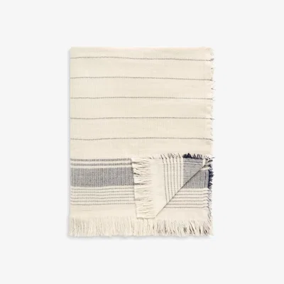 John Lewis John Lewis Variegated Stripe Throw, Grey/Natural