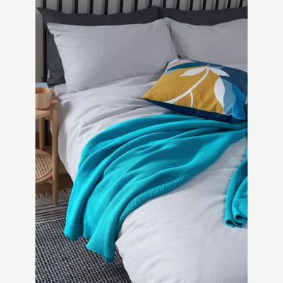 John Lewis John Lewis ANYDAY Rye Plain Knit Throw