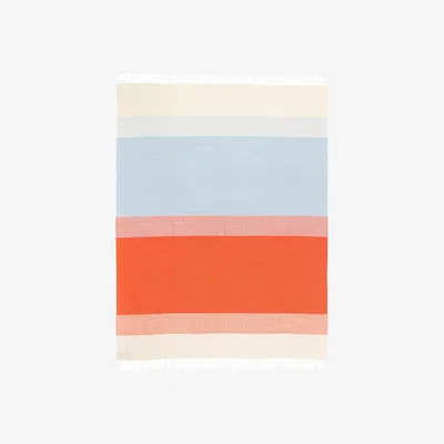 John Lewis Marimekkko Hennika Throw, Orange/Blue