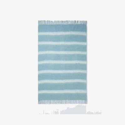 John Lewis Mohair Effect Stripe Throw, Heritage Grey