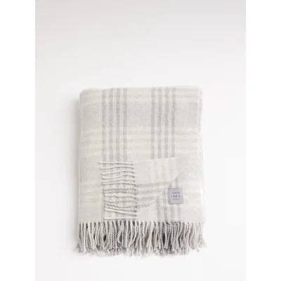 John Lewis John Lewis & Partners Graph Check Throw, Natural