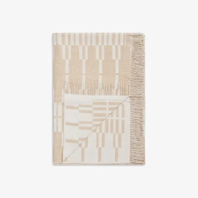 John Lewis John Lewis Dash Merino Wool Throw, Natural