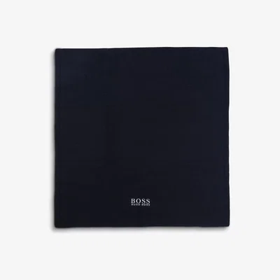 John Lewis HUGO BOSS Cotton Cashmere Baby Blanket, Navy