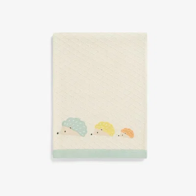 John Lewis John Lewis & Partners Oh My Darling Hedgehog Cotton Knitted Blanket, 100 x 75cm