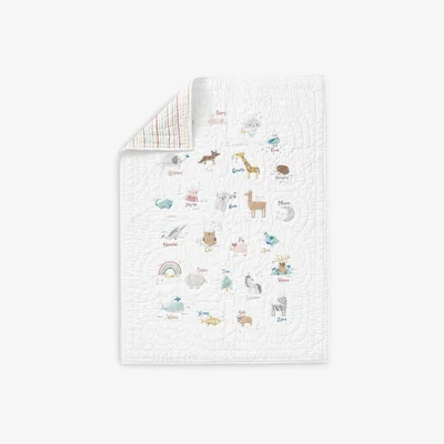John Lewis Pottery Barn Kids Quincy Quilted Bedspread, 91x 127cm, White