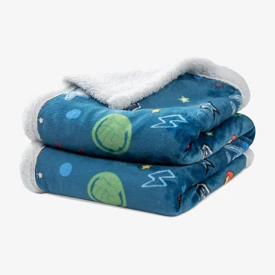 John Lewis Disney Marvel Avengers Sherpa Fleece Throw, Multi