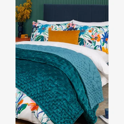 John Lewis John Lewis Velvet Stitched Quilted Bedspread