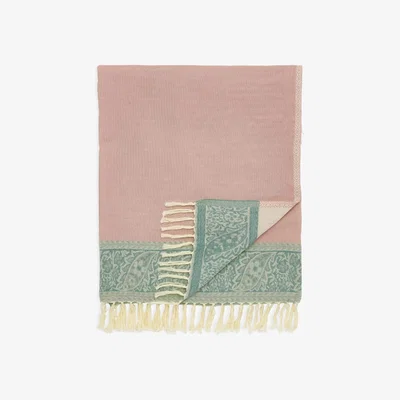 John Lewis Morris & Co. Strawberry Thief/Severn Woven Throw, Cochineal Pink