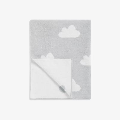 John Lewis ANYDAY John Lewis & Partners Cloud Print Chenille Blanket, 100 x 75cm