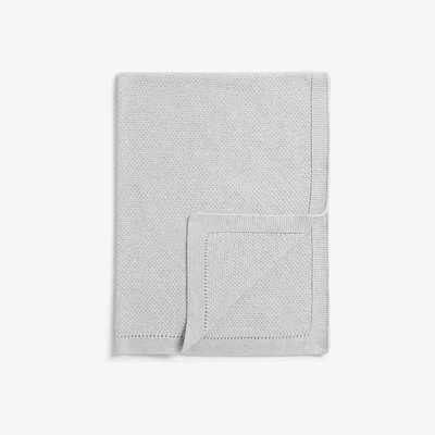 John Lewis John Lewis & Partners Safari Hurdle Cotton Blanket, 100 x 75cm, Grey