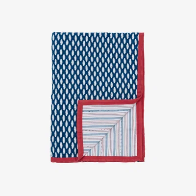 John Lewis Land & Shore Inis Throw, Blue/Multi