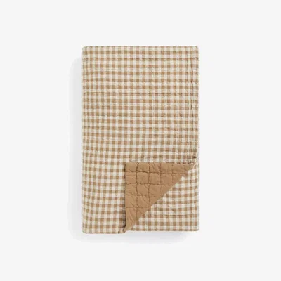 John Lewis John Lewis Gingham Quilted Bedspread, Mustard