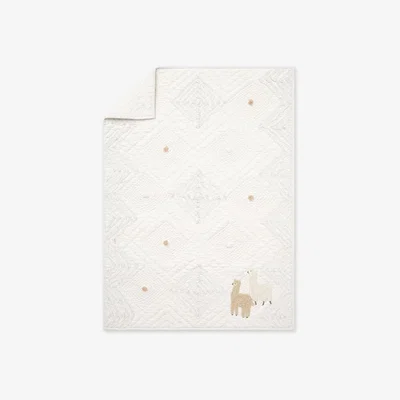 John Lewis Pottery Barn Kids Aubrey Alpaca Cotbed Quilted Bedspread, 27 x 91cm, Ivory