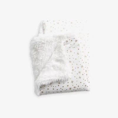 John Lewis Pottery Barn Kids Metallic Stars Sherpa Baby Blanket