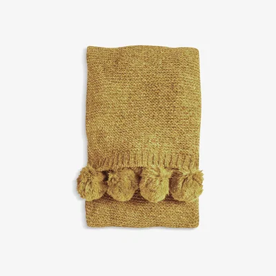 John Lewis Gallery Direct Chenille Pom Pom Throw