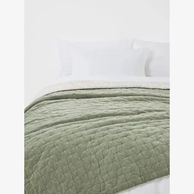 John Lewis John Lewis Hidcote Quilted Bedspread, Myrtle Green
