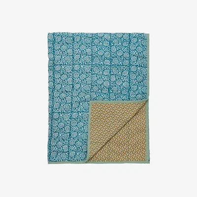 John Lewis Land & Shore Aster Throw, Blue/Multi