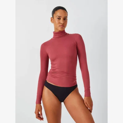 John Lewis John Lewis Heat Generating Ribbed Roll Neck Thermal Top