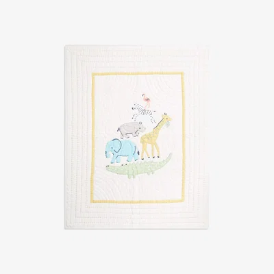 John Lewis John Lewis Safari Quilted Bedspread, White/Multi