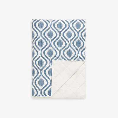 John Lewis John Lewis Trellis Ikat Quilted Bedspread, Blue