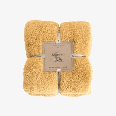 Knees Teddy Fleece Throw - Ochre