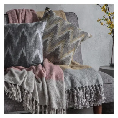 Knees Tonal Mohair Throw - Ochre